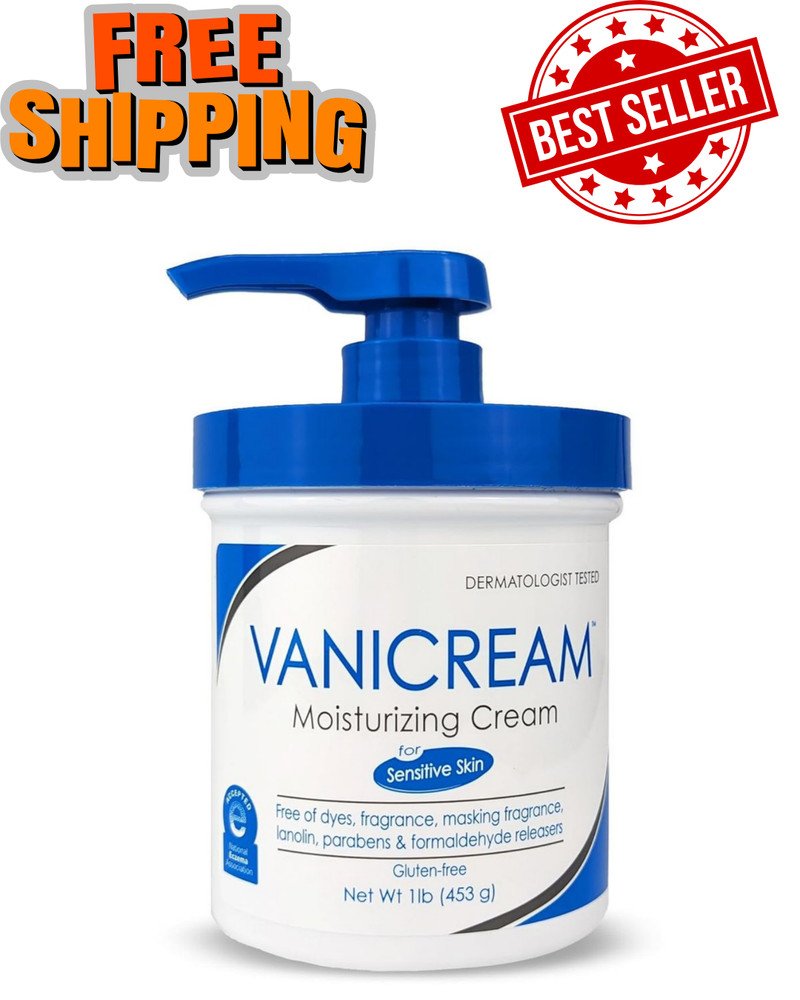 Vanicream Moisturizing Skin Cream with Pump Dispenser 16 fl oz 1 lb Moisturizer