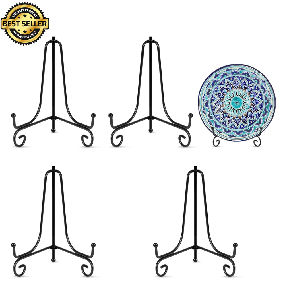 Plate Stands For Display Plates Holder Picture Frame Stand Metal 4 Pack 6 Inch