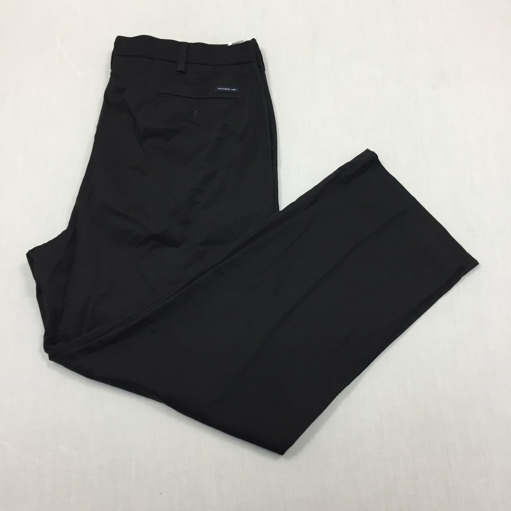Dockers D3 Straight Fit Chino Pants for Men 40W 30L Black Cotton Trousers