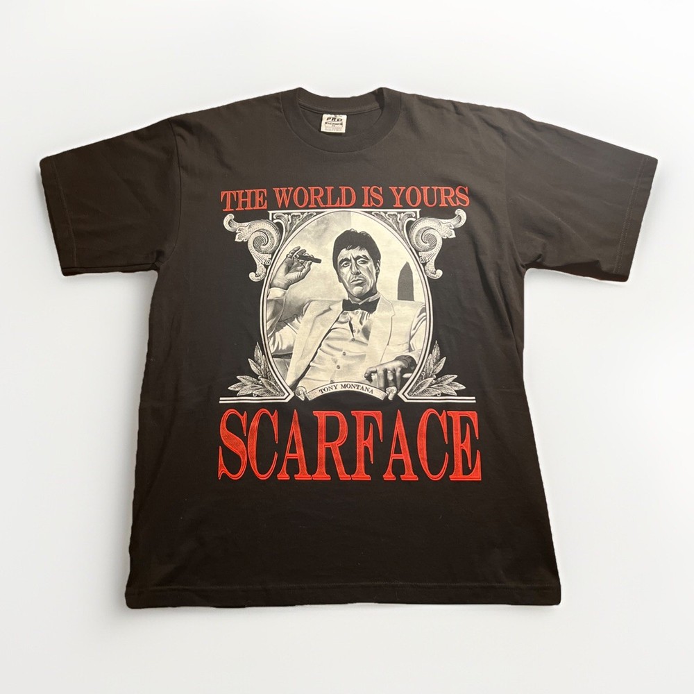 Vintage Tony Montana The World Is Yours Scarface Men's T-Shirt Size XL.