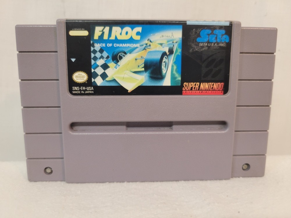 Super Nintendo SNES F1 Roc Race of Champions Video Game  Authentic Tested