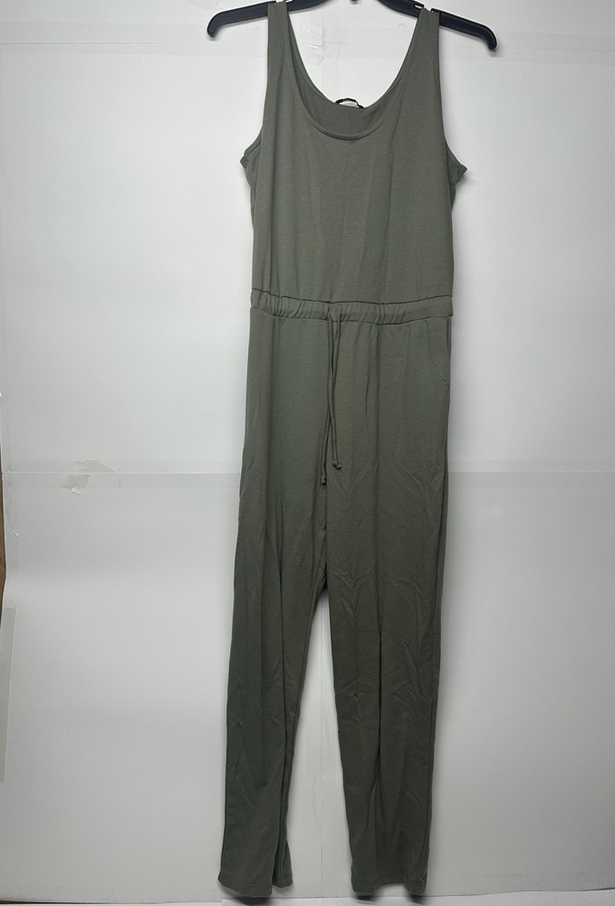 Ambience Women's Sleeveless Jumpsuit - Light Green Size Large - Drawstring Waist