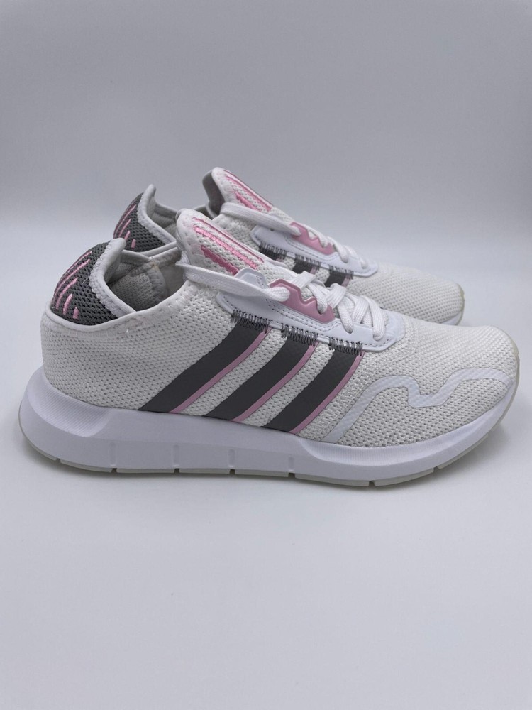 Adidas Swift Run X White Charcoal Grey True Pink Mesh Sneakers Womens FY5440