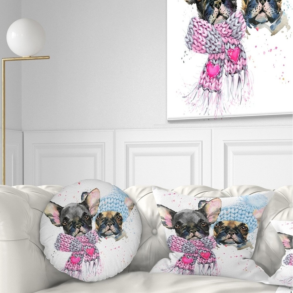 Designart 'Lovely Puppies with Neck Shawls' Contemporary