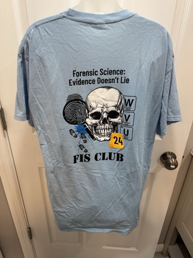 Forensic Science. Evidence Doesn’t Lie Vintage T-shirt Size Adult Large