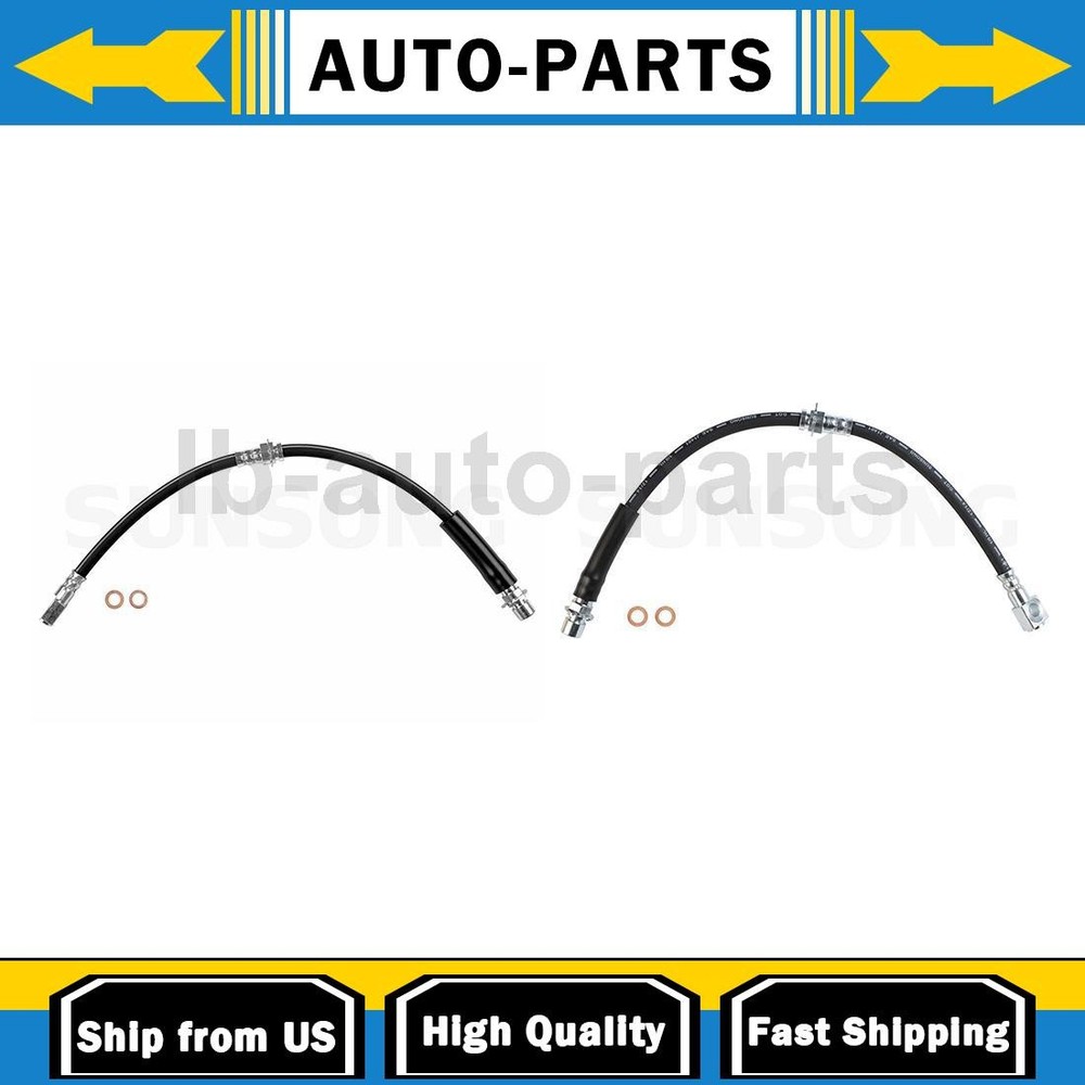 Front Brake Hose Line 2x For 2000-2002 Chevrolet Astro 4.3L AWD