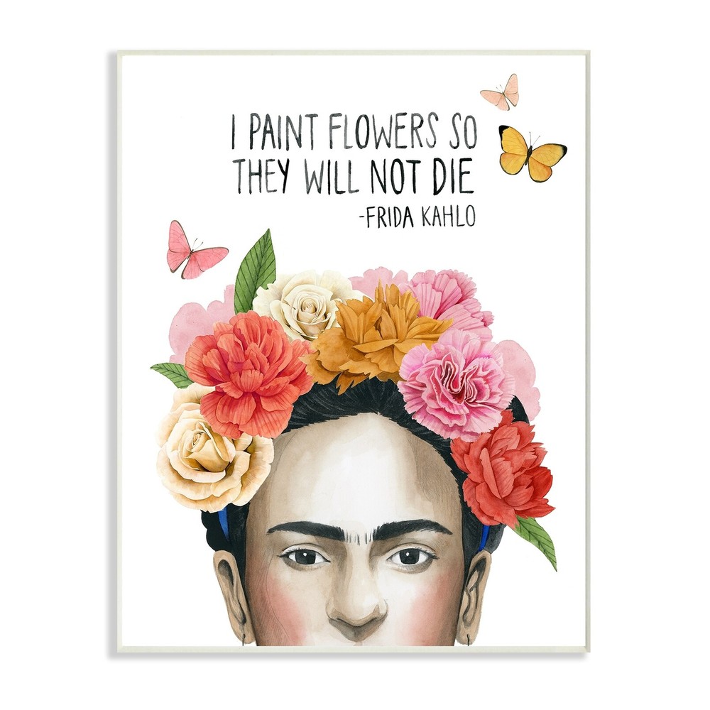 Stupell Pink and Coral Painted Don't Die Frida's Wall Plaque
