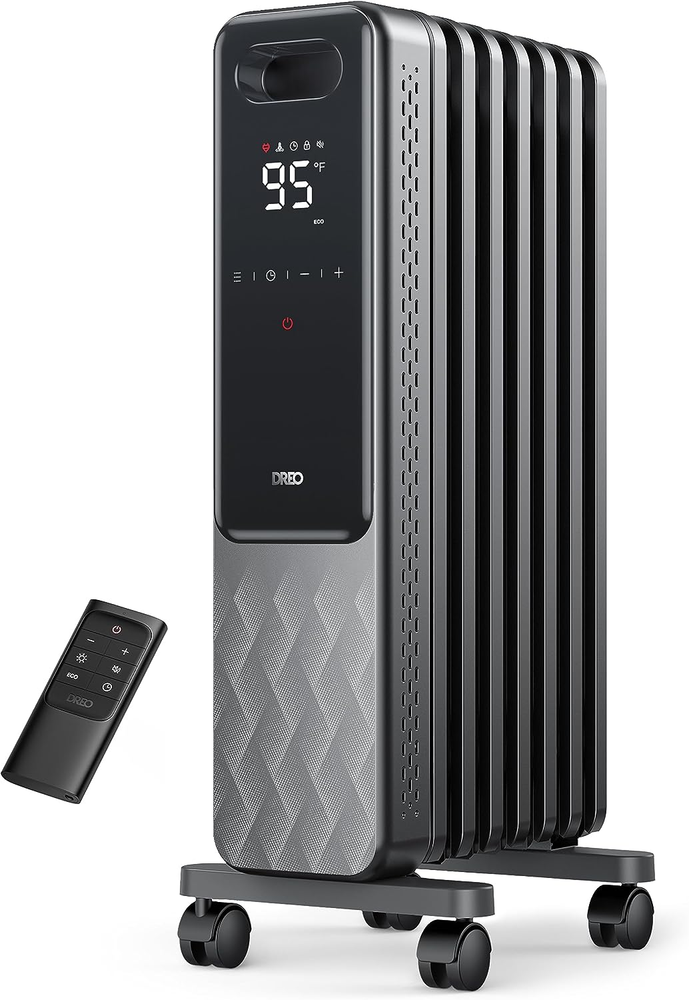 Oil Filled Radiator, Electric Radiant Heaters for Indoor Use Large Room with Rem