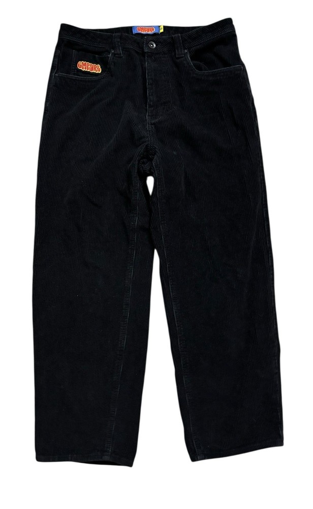 Empyre Pants Mens Size 30x27 Black Relaxed Baggy Wide Wale Cord 5-pocket Pants