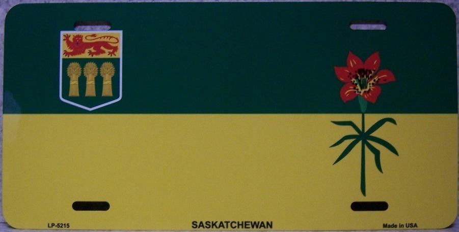 Aluminum National Flag Saskatchewan Canada 