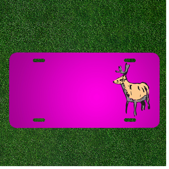 Custom Personalized Car License Plate With Add Names To Deer Wild Animal