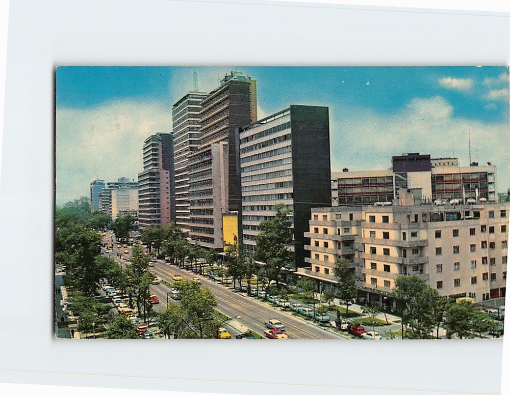 Postcard Paseo de la Reforma Mexico