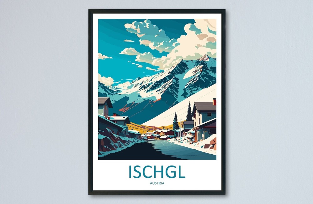 Ischgl Travel Print Wall Art Ischgl Wall Hanging Home Dcor Ischgl Gift Art