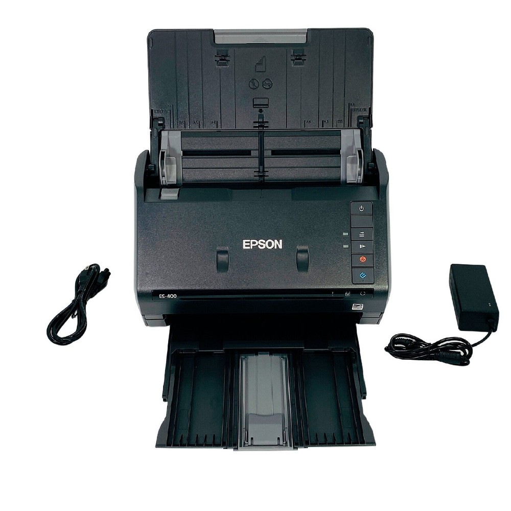 Epson WorkForce ES-400 Duplex Desktop Document Scanner w/AC Adapter Grade A!-image