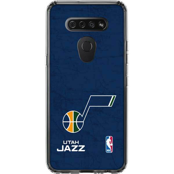 NBA Utah Jazz LG K51/Q51 Clear Case - Utah Jazz Blue Texture