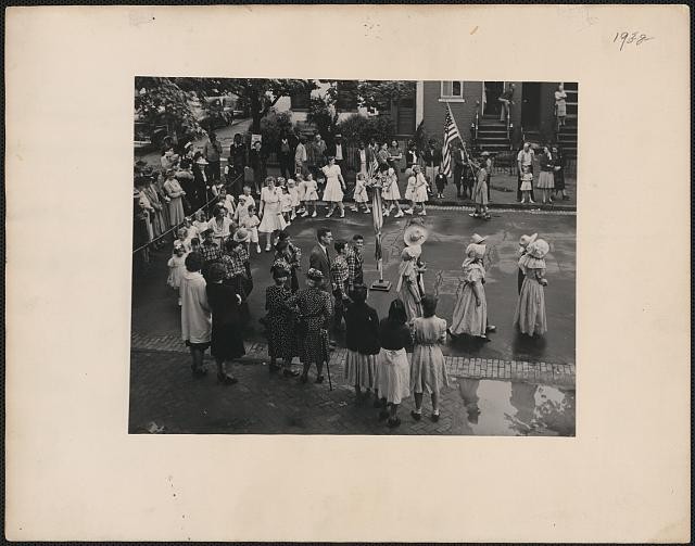 Mock wedding,N Street SW,Washington,DC,pioneer wedding historic photo