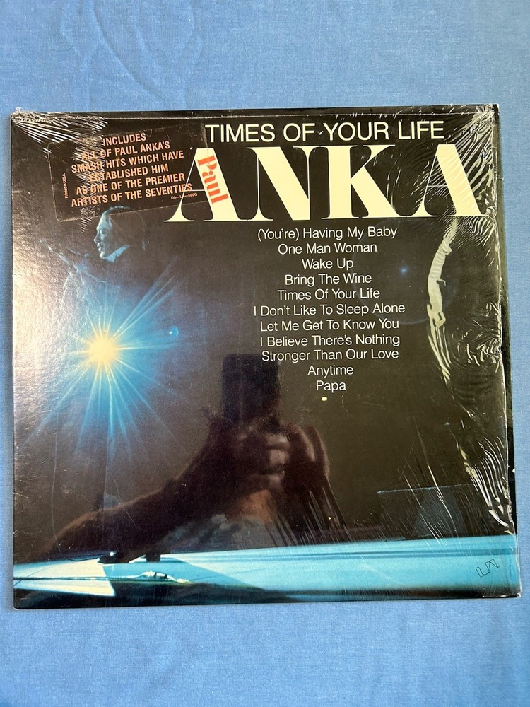 PAUL ANKA Times Of Your Life 1975 Vinyl LP Album United Artists UA-LA569-G
