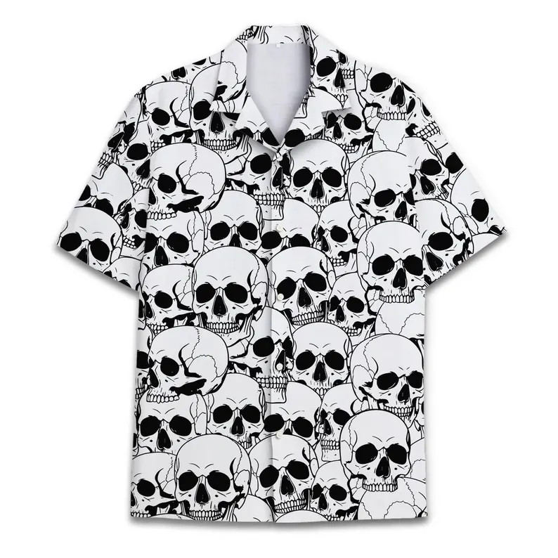 Skull Hawaii Shirt Funny Skull Lover Aloha Beach Vacation Men