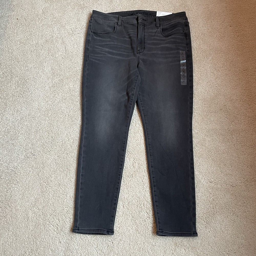 American Eagle Jeans Womens 18 (36x28) Gray Hi-Rise Jegging Super Soft Stretch