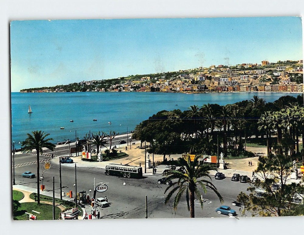 Postcard Entry to Villa Comunale and Posillipo Naples Italy