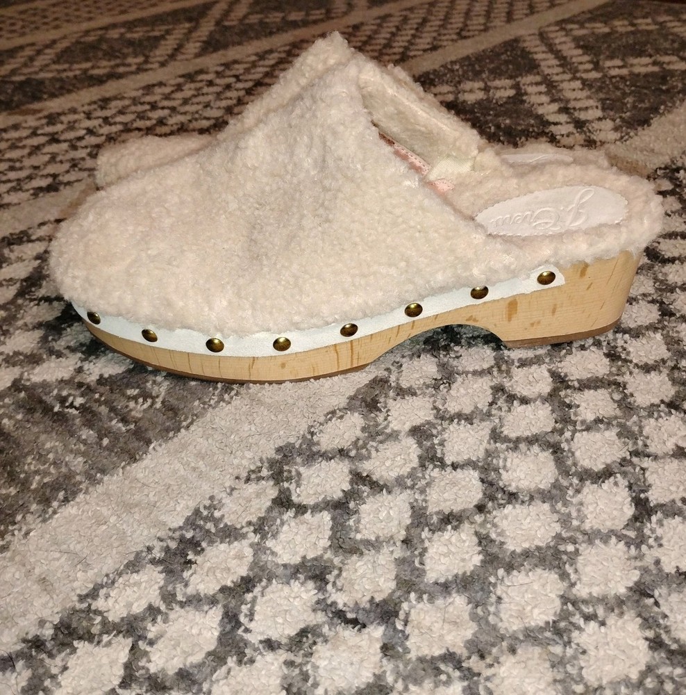 J.Crew Sherpa Mule Clogs 8.5 Cottagecore Cozy Cabin Grandpa Core