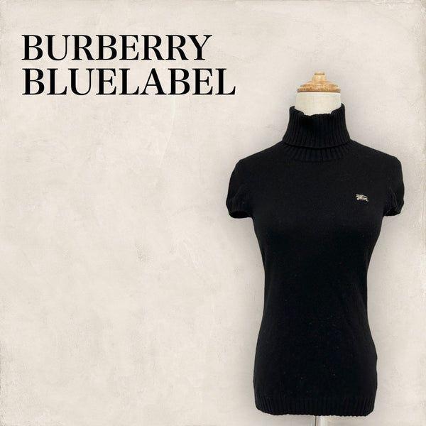 Burberry Black High Neck Turtleneck Sweater Size 38 Knit Wool M Used