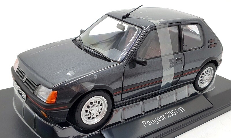 Norev 1/18 Scale Diecast 184845 - Peugeot 205 GTi 1.6 1988 - Graphite Grey