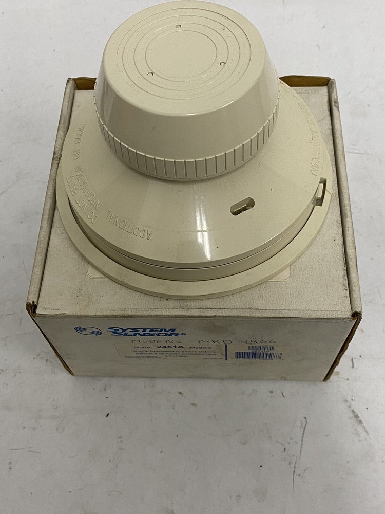 New System Sensor 2451A Smoke Detector Head in Sealed Packaging