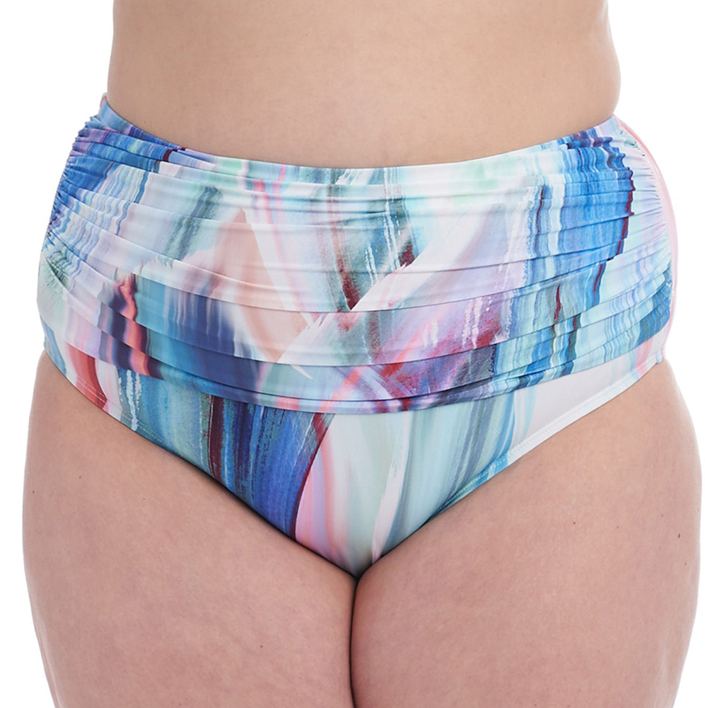 Plus Size High Waist Abstract Bikini Bottom 22W 24W MSRP $42-image