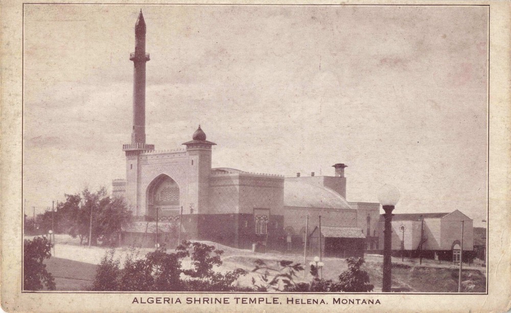 Algeria Shrine Temple Helena Montana MT c1910 Postcard