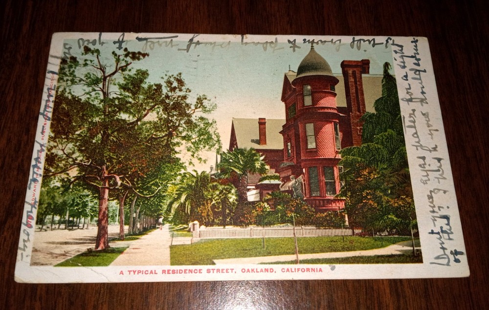 Oakland California Residential Street Scene Homes PM 1905 UDB postcard