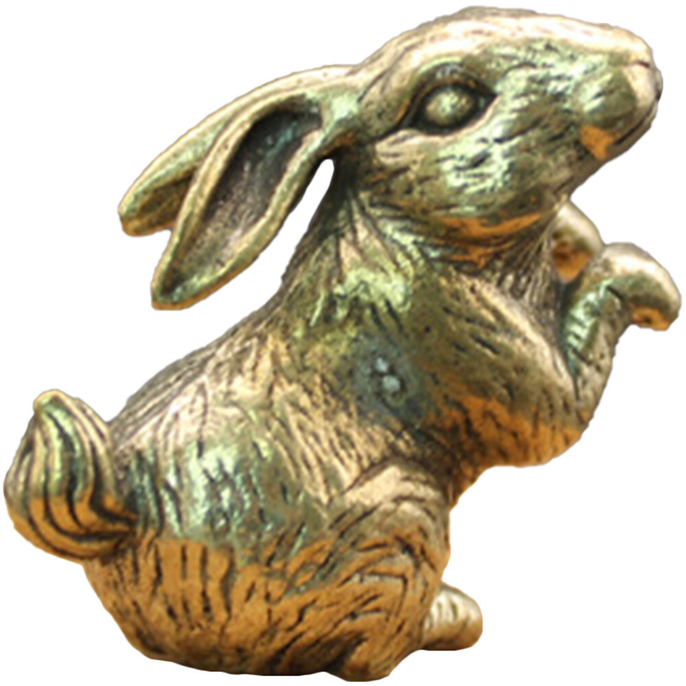 Veemoon Brass Rabbit Bunny Doll House Landscape Decor Special