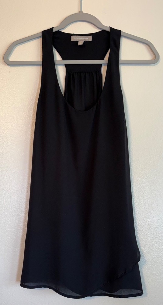 Banana Republic Black Sleeveless Racerback Blouse Women’s Size S