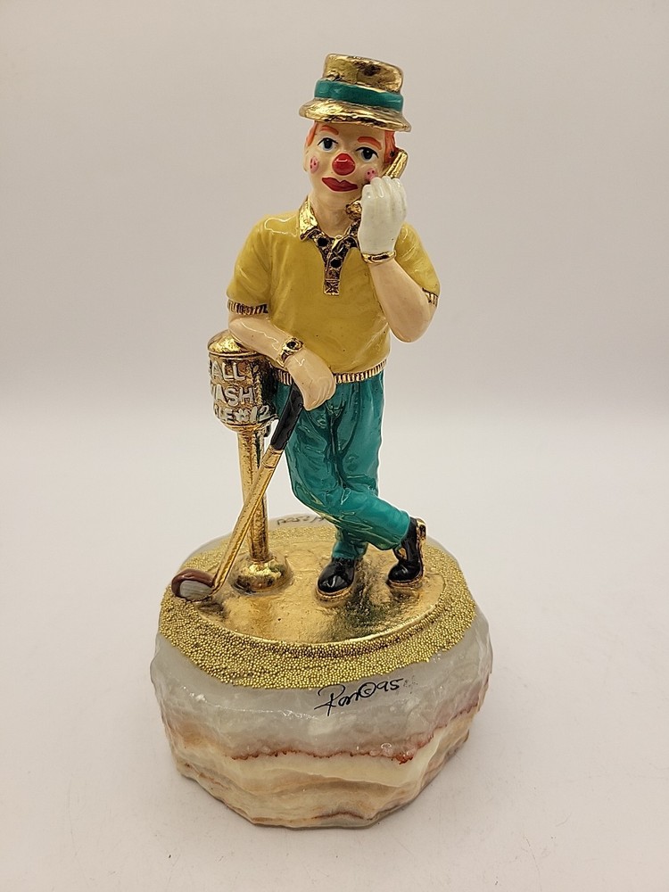 RON LEE Rare Signed Clown Figurine The Golfer 1196 of 2500 1995