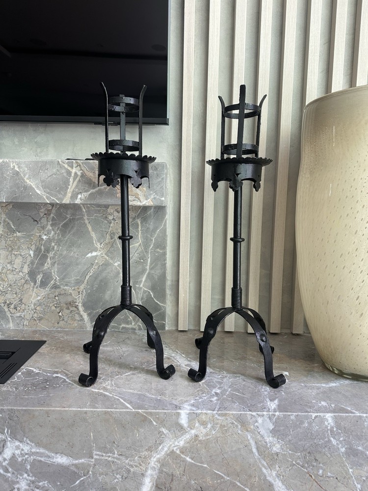 Large Metal Candle Holders
