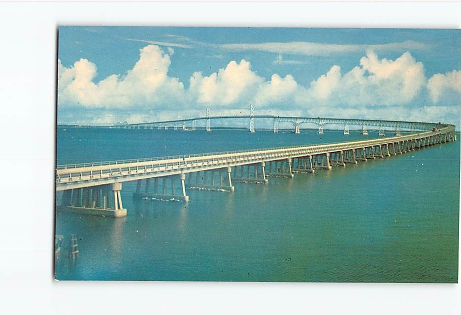 Postcard Chesapeake Bay Bridge Maryland USA