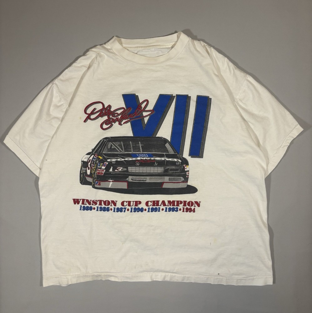 Vintage Single Stitch 1994 Winston Cup XL Dale Earnhardt Graphic Tee White
