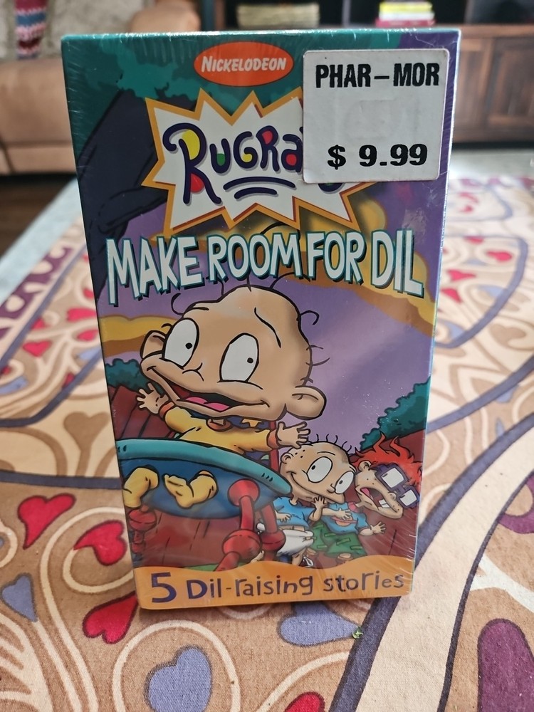 Rugrats - Make Room For Dill VHS 1999 Children Nickelodeon Orange Tape