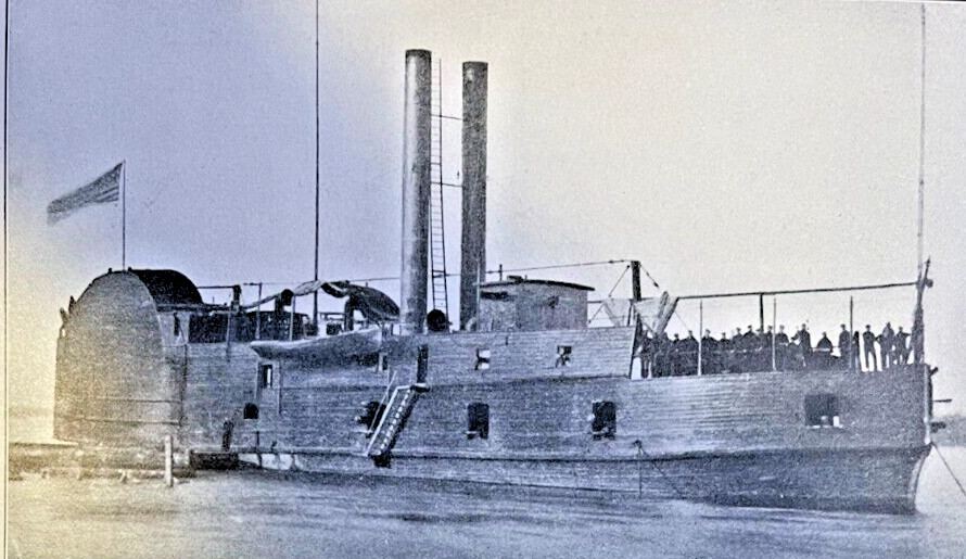 1912 Vintage Illustration Gunboat Conestoga & Gunboat Tyler Civil War