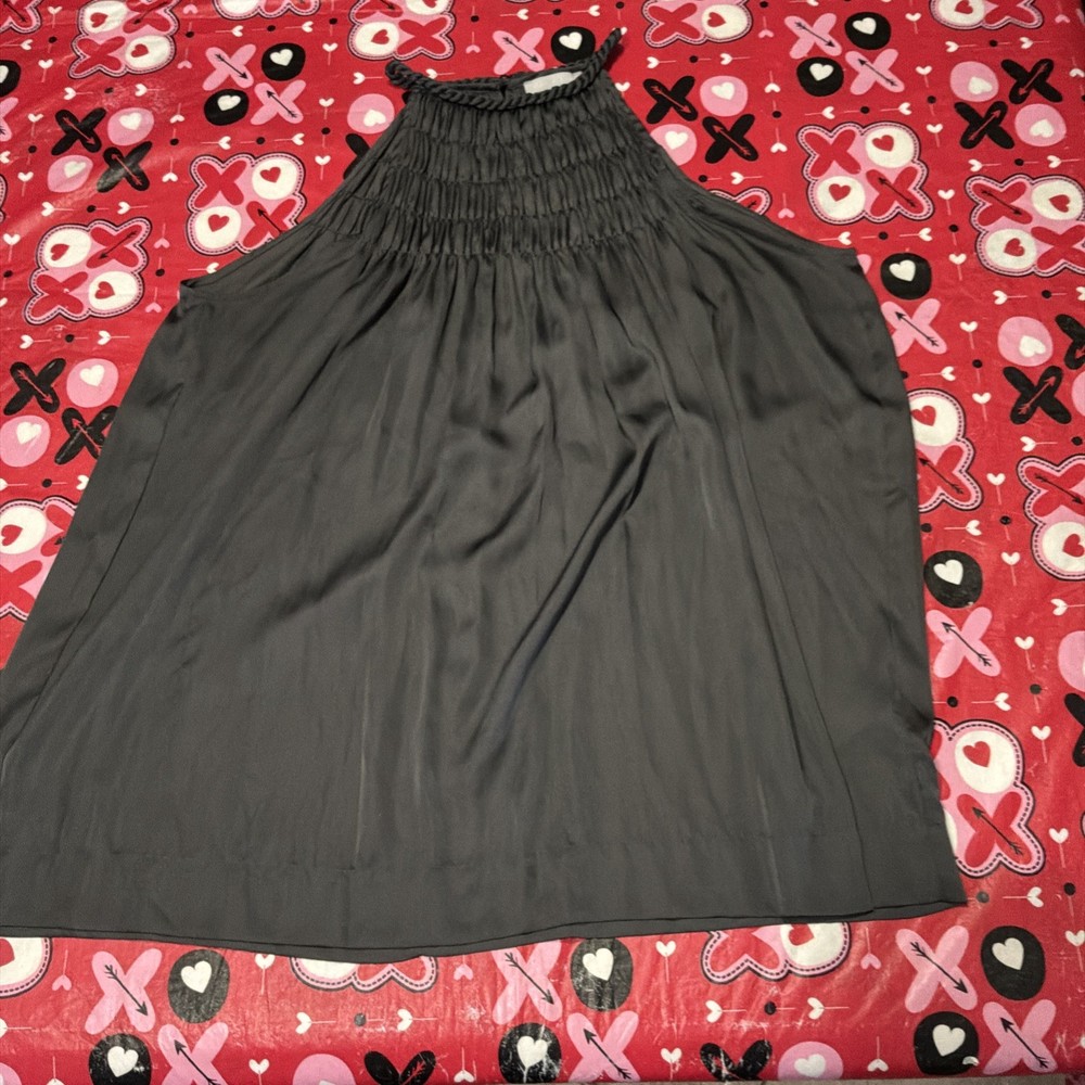 Violet & Claire Womens Large Shirt Black Size Medium Boho Flowy Sleeveless