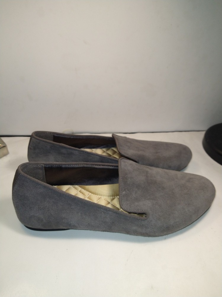 Birdies The Starling Gray Suede Leather Slip On Loafers Shoes Women's sz 9