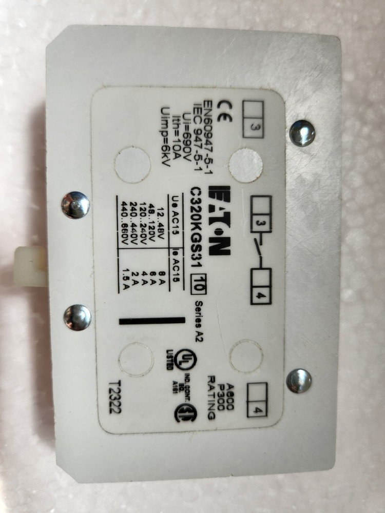 NEW Eaton Cutler Hammer C320KGS31 Auxiliary Contact  1NO Nema series A2