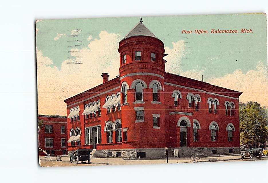 Postcard Post Office Kalamazoo Michigan USA