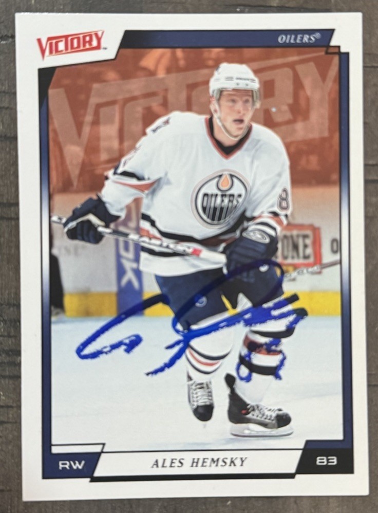 2006/07 Upper Deck Victory Ales Hemsky Nhl Signed Edmonton Oilers Card #78