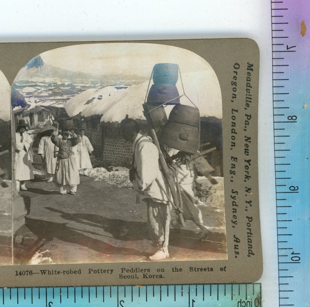 Pottery Peddlers Streets Seoul Korea Keystone Stereoview