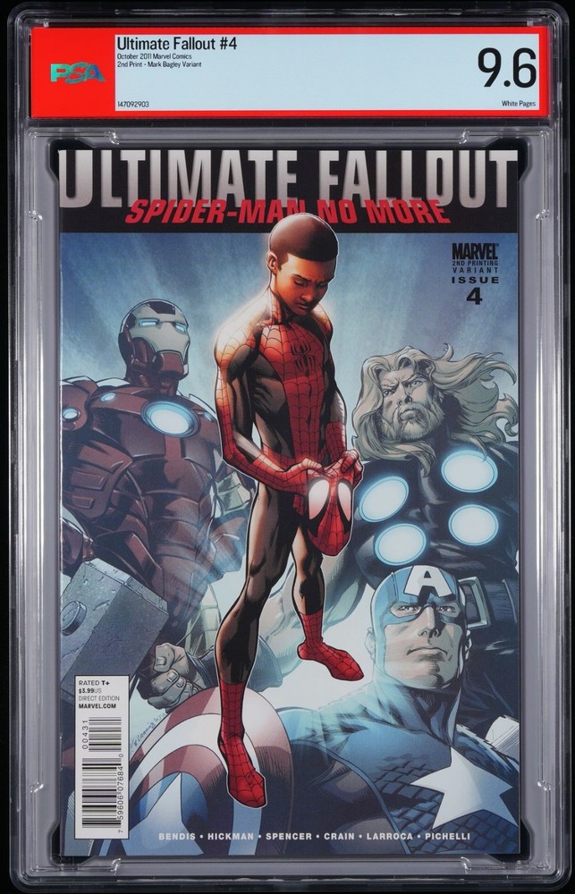 Ultimate Fallout #4 2nd Print PSA 9.6 Incredible Book! 1st App of Miles Morales