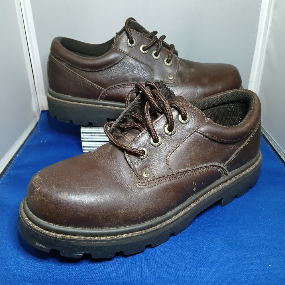 GBX Glen Oxford Shoes Senate Brown Leather Chunky Lace-Up Casual Mens Size 10M