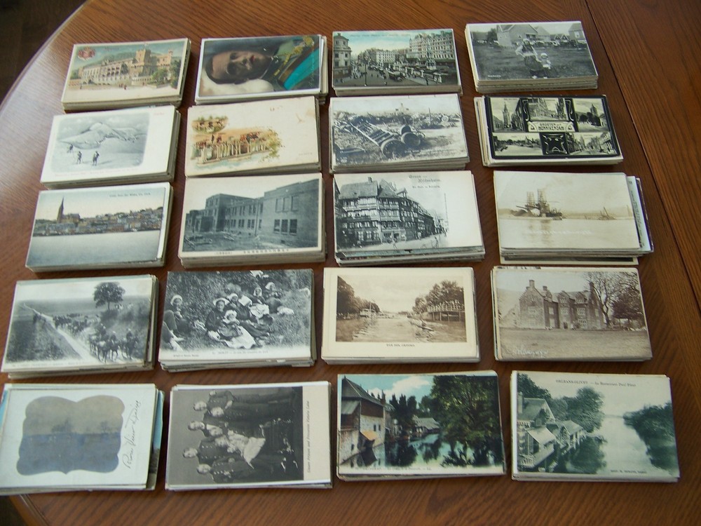 Foreign Postcard Lot 1000 + Many RPPC Towns Scenes No Chromes