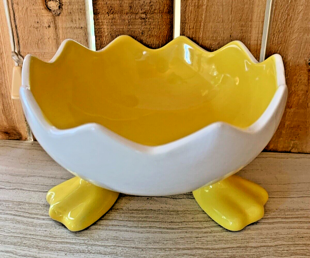 Ganz Duck Feet Cracked Egg Easter Candy Dish Bowl 5.5