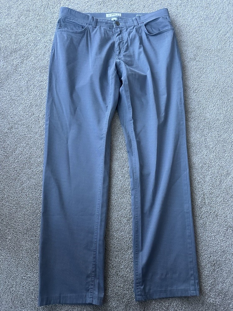 Brax Style Cooper Ultra Light Pants Straight Leg Blue Gray 35/34